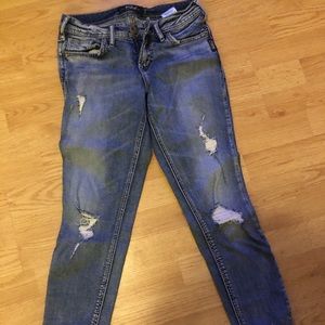 Silver suki cropped boyfriend jeans